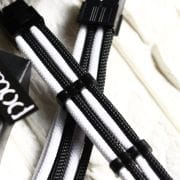 Black White Sleeved Extension Cables PC