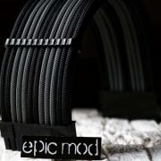 Black Grey Sleeved Cable Extension Kit