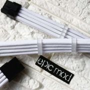 EPICMOD Premium Series – Atlantic White – Sleeved Extension Cable PC