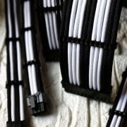 Black White Sleeved Extension Cables