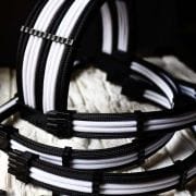 Black White Sleeved Extension Cables