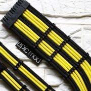 Black Yellow Sleeved Extension Cables