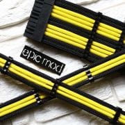 Black Yellow Sleeved Extension Cables