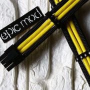 Black Yellow Sleeved Extension Cables