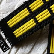 Black Yellow Sleeved Extension Cables