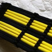 Black Yellow Sleeved Extension Cables