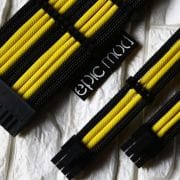 Black Yellow Sleeved Extension Cables