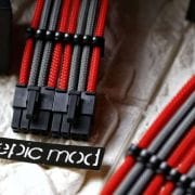 BloodRed Grey Sleeved Extension Cables