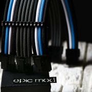 Black, Light blue, White, Grey Sleeved Extension Cables