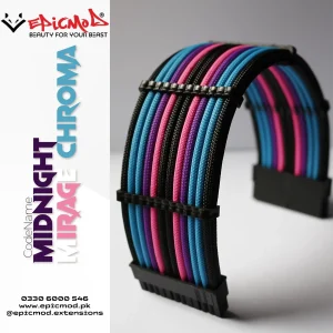 EPICMOD Premium Series – Midnight Mirage Chroma – Sleeved Extension PC Cable