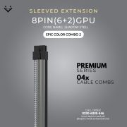 EPICMOD Premium Series – Obsidian Shadowline – Sleeved Extension PC Cable