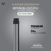 EPICMOD Premium Series – Obsidian Shadowline – Sleeved Extension PC Cable