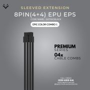 Full Black Sleeved Extension Cables PC – EPICMOD