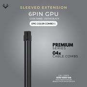 Full Black Sleeved Extension Cables PC – EPICMOD