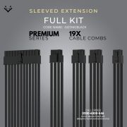 Full Black Sleeved Extension Cables PC – EPICMOD