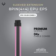 EPICMOD Premium Series – Pink Noir Elegance – Sleeved Extension Cable