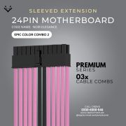 EPICMOD Premium Series – Pink Noir Elegance – Sleeved Extension Cable