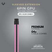 EPICMOD Premium Series – Pink Noir Elegance – Sleeved Extension Cable