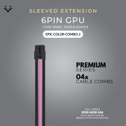 EPICMOD Premium Series – Pink Noir Elegance – Sleeved Extension Cable