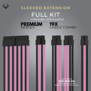 EPICMOD Premium Series – Pink Noir Elegance – Sleeved Extension Cable