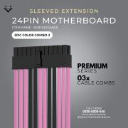 EPICMOD Premium Series – Pink Noir Elegance – Sleeved Extension Cable