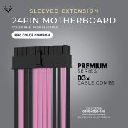 EPICMOD Premium Series – Pink Noir Elegance – Sleeved Extension Cable