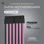 EPICMOD Premium Series – Pink Noir Elegance – Sleeved Extension Cable