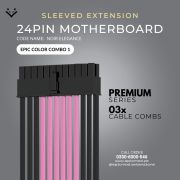 EPICMOD Premium Series – Pink Noir Elegance – Sleeved Extension Cable