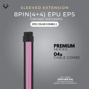 EPICMOD Premium Series – Pink Noir Elegance – Sleeved Extension Cable