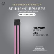 EPICMOD Premium Series – Pink Noir Elegance – Sleeved Extension Cable