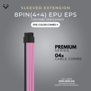 EPICMOD Premium Series – Pink Noir Elegance – Sleeved Extension Cable