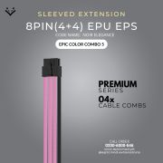 EPICMOD Premium Series – Pink Noir Elegance – Sleeved Extension Cable