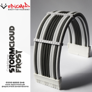 White Grey Sleeved Extension Cables Kit